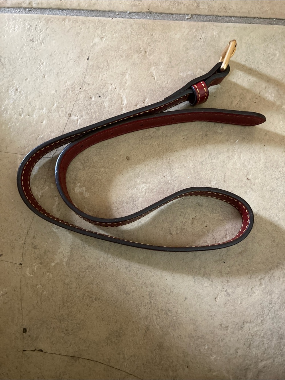 Dooney & Bourke Burgundy Leather Crossbody with Brass Hardware - Picture 11 of 14